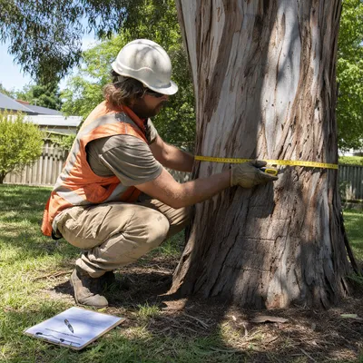 Measuring tree trunk diameter for City of Newcastle permit